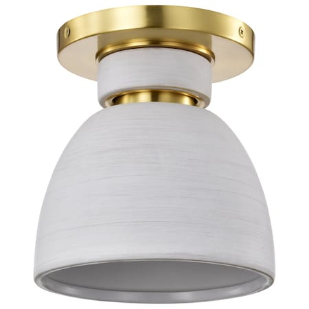 Nuvo Collins - 8 Inch Flush Mount - with White Ceramic 60/8001